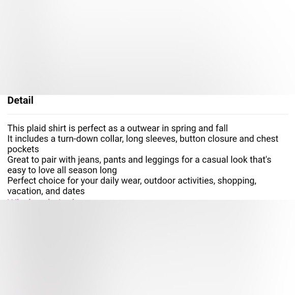 FINAL PRICE New plaid ruffle shacket - Picture 6 of 16